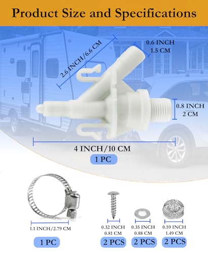 image for TeegRoow Upgraded RV Toilet Water Valve Replacement Kit for Dometic To