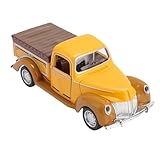 [ÉCHELLE RÉELLE À L'ÉCHELLE 1:28] - Ce modèle de camionnette vintage reproduit fidèlement les voitures classiques, évoquant la nostalgie et le charme des collectionneurs et des passionnés.