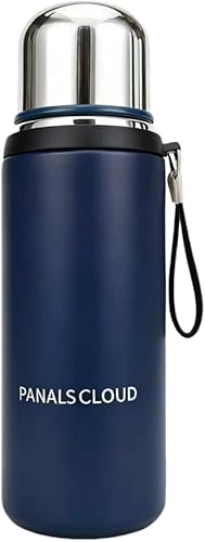 Tazas de viaje aisladas de alta calidad, recipiente térmico para bebidas frías y calientes (azul oscuro)