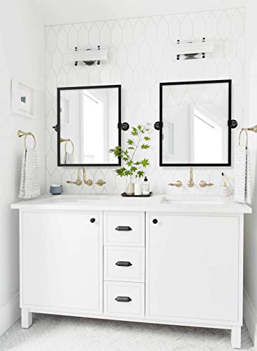 Tehome 28.5 X 36'' Black Metal Framed Pivot Rectangle Bathroom Mirror Tilting Beveled Vanity Mirrors For Wall… #TOP4