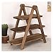 Wooden Three-Layer Storage Stand Wooden Kitchen Hotel Food Rectangle Serving Platter Office Home Display Rack