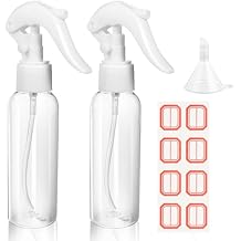WLLHYF 2 Pack Small Spray Bottles 3.5oz/100ml Plastic Hair Spray Bottle Clear Empty Travel Bottle Fine Mist Reusable Liquid Container for Salons Essential Oils Water Squirt