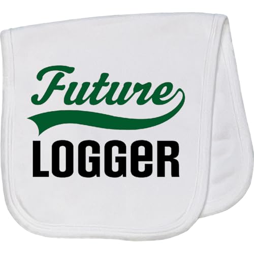 inktastic Logging Future Logger Baby Burp Cloth White 30f58