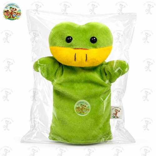 Image of Frog Hand Puppet for Kids | Soft Plush Animal Puppet | Storytelling, Role Play, Preschool Learning Toy | Interactive Educational Puppet for Boys & Girls
