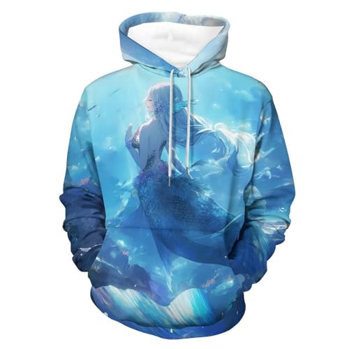 Sweatshirt Pullover Sirène de la Mer Fantastique Manches Longues Taille S