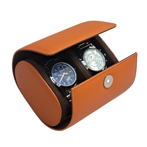 Image of THE CASE Luxury Watch Roll Case - Travel Watch Organizer-Watch Travel Case for 2 Watches | PU Leather Portable Gift Box for Watch Collectors