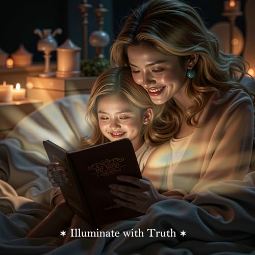Image of mamre Bible Verses Lamp, Scripture Display Night Light - Thy Word is a lamp Unto My feet, and a Light Unto My Path. - 1 Corinthians 13 The Love Chapter, Spiritual Gifts, Bedside Lamp
