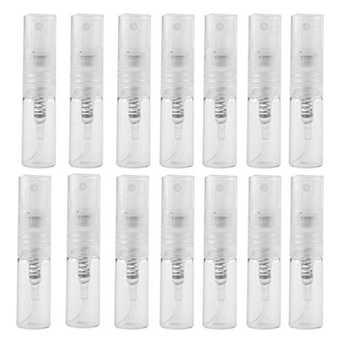 CVZJ 100 botellas transparentes recargables de 2 ml para enjuague bucal, contenedor cosmético atomizador