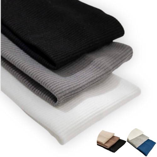 CROMPI - Bandeau Cheveux Femme, Homme, Fille Ou Enfant, Elastique Cheveux Sport Avec Fitness Materiel Antidérapant. Bandeau Maquillage, Accessoires Cheveux. Résistant Et Respirant. 3pcs Gris Foncé