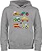 Kinder Traktor Bagger und Co. - Traktoren - 98 (1/2 Jahre) - Grau meliert - mädchen Pullover 98 - JH001K JH001J Just Hoods Kids Hoodie - Hoodie Kinder Pullover für Mädchen und Jungen