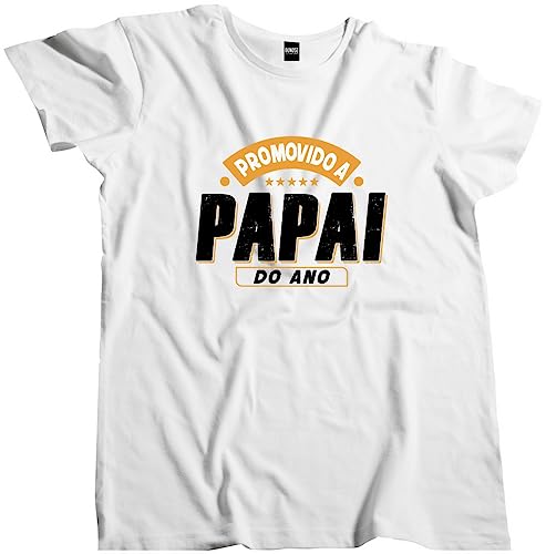 Camisa Masculina Promovido a Papai do Ano Tamanho:M;Cor:Branco