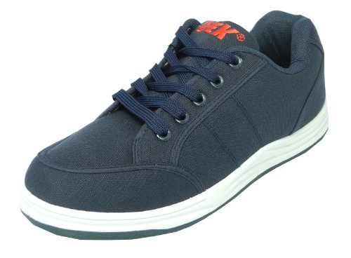 Mens DEK Canvas Lace Up Trainers Casual Shoes Pumps Blue Size 10