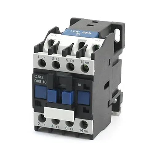Contacteur de puissance CJX2-0910 AC 110V pour montage sur rail DIN 35mm