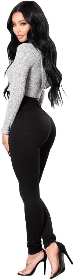 Women Skinny Ripped Jeans Stretch Distressed Destroyed Denim Pants - Image 4