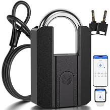 APECYC Smart Fingerprint Bike U Lock Bluetooth Heavy Duty Anti-Theft with 120 cm Steel Cable, USB Rechargeable Bicycle Lock Security Biometric App Control for Bike, Scooter, Motorcycle, E-Bike