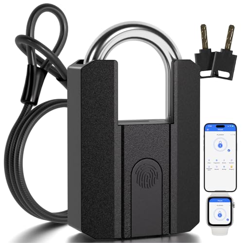 Smart Bluetooth Bike Lock with Key and Steel Cable