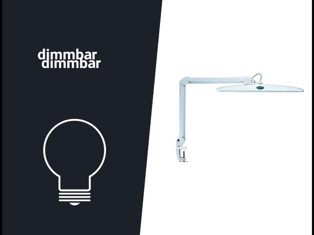 Arcchio LED klemlamp voor kantoor Logan zwart, dimbaar, sensor