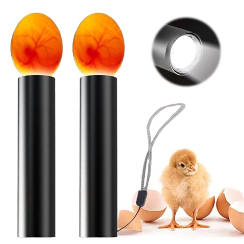 Schierlampe für Hühnereier,2 Stück Schierlampe Ei Candler Zucht Ei Fruchtbarkeitsprüfer,Zur Überwachung der Eierentwicklung,Schierlampe Bruteier Hühnereier,für Hühner Enten Vögel Eier