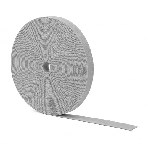 Mandala Crafts 3/8 Inch Wide Gray Natural Cotton Twill Tape Ribbon, 50 YDs