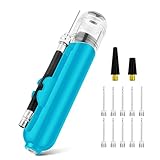 Portable Bicycle and Soccer air Pumps, Handheld Basketball Pumps with Needles, Beach Sports Ball Pumps, Inflatable Equipment with Needles, for bosu Ball, 11 pins for Sports Ball air Pump (Blue)
