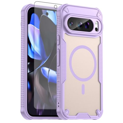 Coque Pixel 9 Pro compatible Magsafe Asuwish avec dos mat antichoc et verre trempé