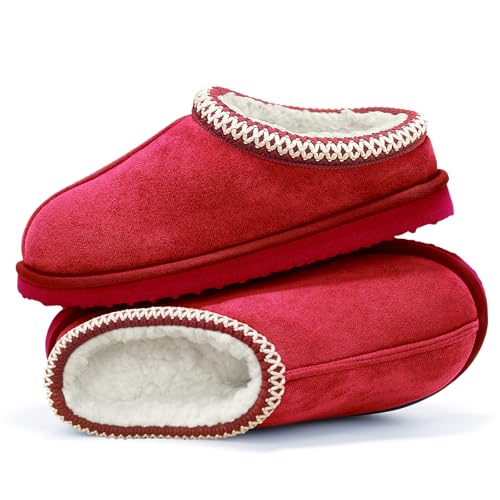 Image of Women's Slippers Fuzzy Cozy Short Ankle Shoes Indoor and Outdoor Mules Furry Warm House Slippers for Woman Cute Fluffy Clogs