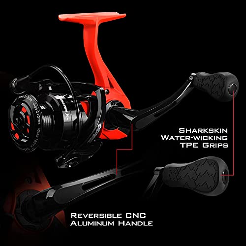 KastKing Royale Legend II Carrete Spinning - 0.38 kg - Tamaño 3000, Ratio 5.2:1, Arrastre 22 libras, Color Rojo, Mango Reversible miniatura 2