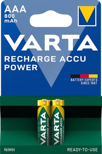 VARTA Accu 2 AAA 800mAh R2U Ricaricabile Verde/Grigio