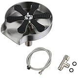 Metal Cup Washer for Sink, Durable Cup Cleaner Stainless Steel Kitchen Cup Scrubber for Deep Cleaning Mugs, Glasses, and Narrow Bottles (Cup Washer+Hose+Link)