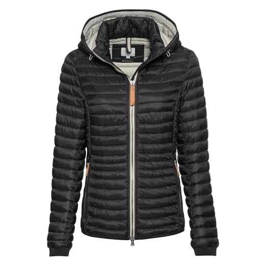 camel active Damen Leichte Steppjacke aus recyceltem Polyamid Schwarz, womenswear-44