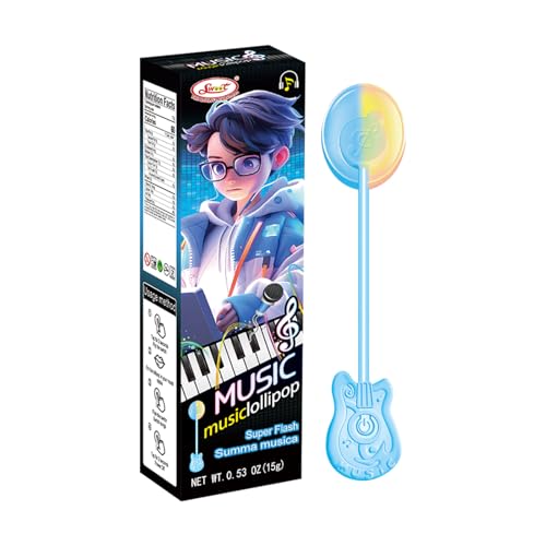 SWOOT MUSIC CANDY LOLLiPOP,Listen to Music in your Mouth,Fun Candy,Individually Wrapped Candies (Blue)