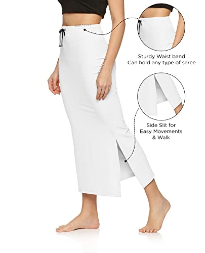 Image of ZORNITSA Lycra Saree Shapewear Petticoat for Women, Cotton Blend Stretchable Saree Petticoat, Shape wear Dress for Saree, Skirts for Women