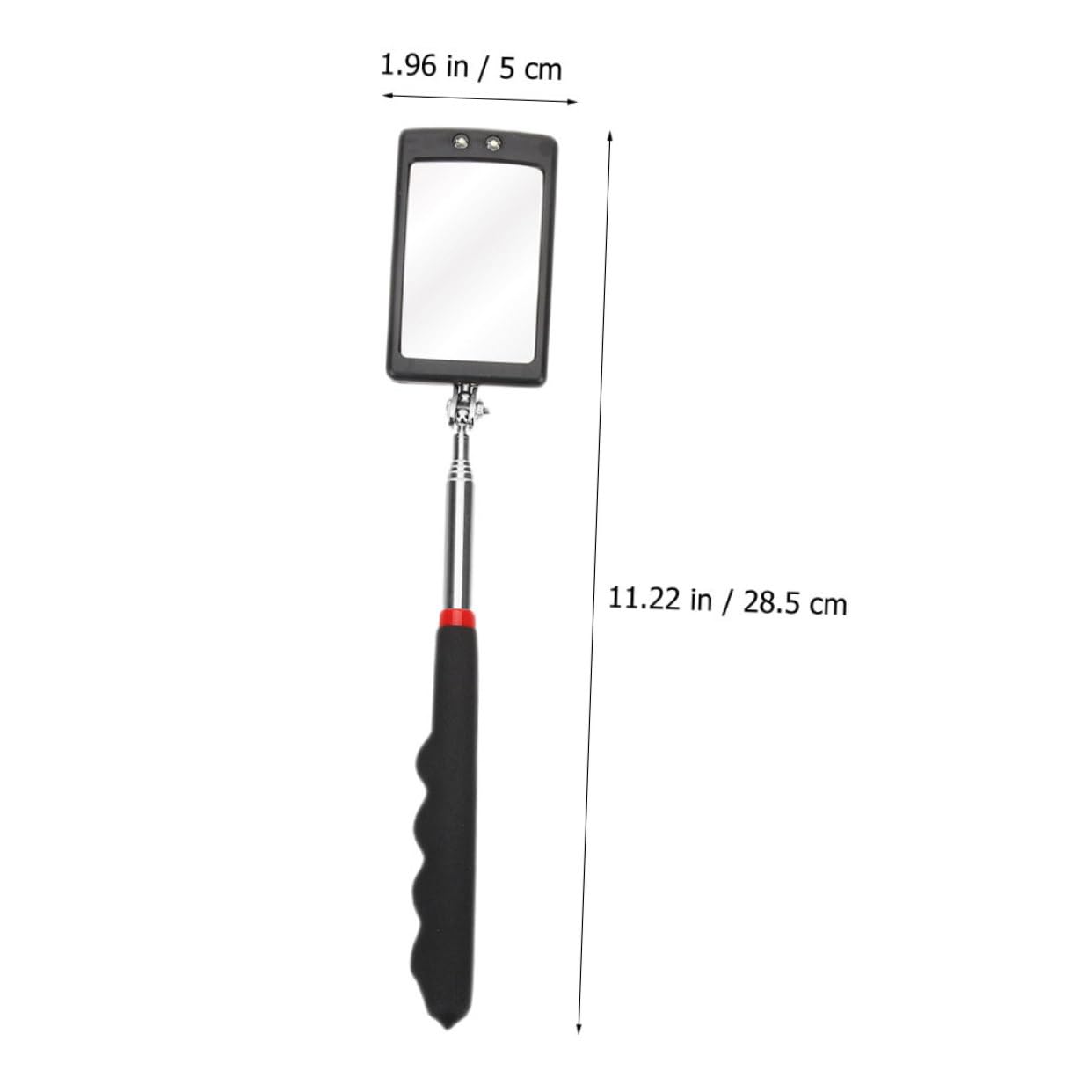 SOLUSTRE Multifunctional Mirror for Mechanics 2pcs Telescoping Inspection Mirror Led Lights Easy to Use for Vehicle Inspecti