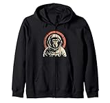 Mono en el Espacio Traje Divertido Vintage Ciencia ficción Astronauta Galaxia Sudadera con Capucha