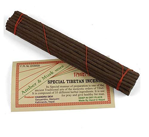 Buddhafiguren/Billy Held Amber Traditional Tibetan Hand Rolled Incense X 2 Packs Approx 80 Sticks ( And Musk)