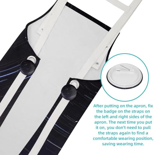 Tablier de serveuse anti-taches avec broches pour restaurant