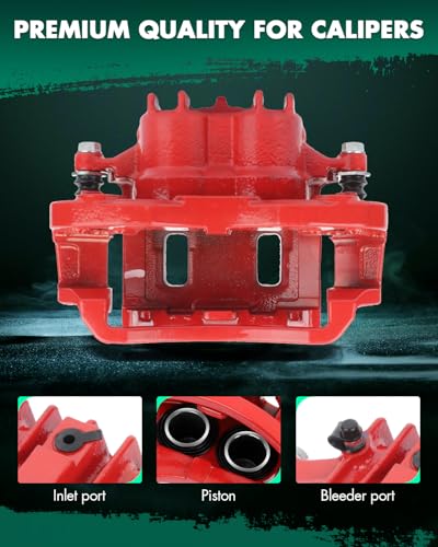 Image of SCITOO Rear Left+Right Brake Calipers With Bracket 18-B4752 18-B4753 Compatible For Ford For Excursion 2000-2005 For Ford For F-250 Super Duty 2000-2004 For Ford For F-350 Super Duty 2000-2004