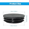 4 PCS Round Plastic Plugs, 1-1/2 Inch Black Pipes Tubing End Cap, Plastic Plugs And Caps, Glide Insert Furniture Finishing-Plug For Round-Metal Tube - View #10