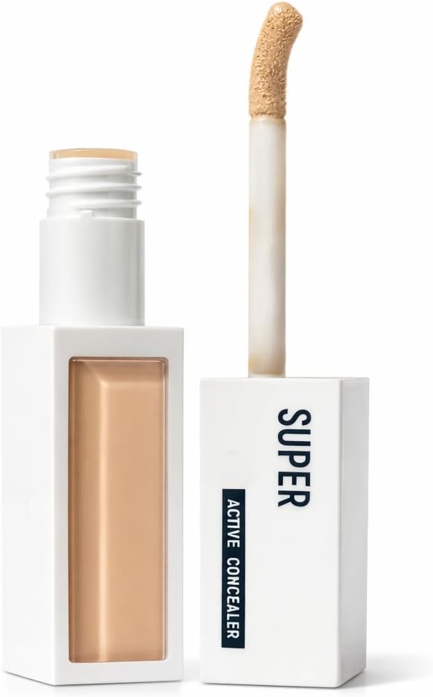 Active Wear Concealer for Under Eye & Face | Full Coverage Dark Circles Concealer | Waterproof, Sweatproof & Transfer Proof | Long Lasting HD Makeup | Caramel Shade | 10 ml/0.3 fl oz