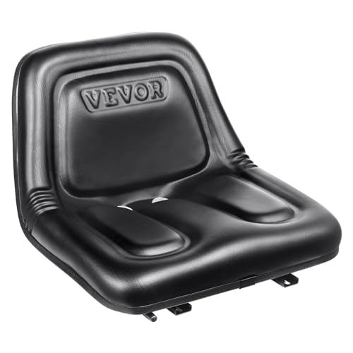 VEVOR Universal Tracor Seat, Lawn Mower Seat with Micro Switch and Drainage Holes, 6.3-11.8 inch Extended Slot Tractor Seat for Tractor Loader Excavator by VEVOR - Used condition - US$73.30