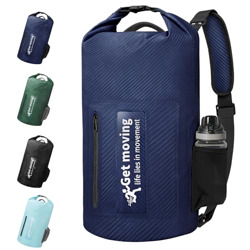 ENONEO Bolsa Estanca Impermeable 10L 20L Dry Bag Ligeras Bolsas Secas Impermeables Mochila Estanca con Correa Ajustable, Portátil Bolsa Seca Estanca para Kayak Natación Pesca Rafting Acampar Viaje