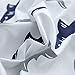 BuLuTu Navy Blue/Grey Shark Queen Kids Duvet Cover White Cotton,Reversible Premium Sharks Full Girls Boys Bedding Sets with Zipper Closure and Ties,Funny Ocean Sea Theme,No Comforter