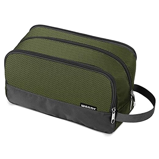Toiletry Bag for Men Hanging Dopp Kit Water Resistant Shaving Bag Small Toiletry Bag for Traveling (Army Green)
