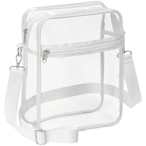 Image of PACKISM Clear Bag for Stadium Events - Clear Purses for Women Transparent Crossbody Messenger Bag for Concerts Game Day