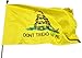 Eugenys Don't Tread On Me Flag (3x5 Feet) - Bright Colors and UV Resistant Polyester - Free Gadsden Flag Patch Included - Tea Party Flags with Brass Grommets - Perfect Banner Hanging Indoor/Outdoor