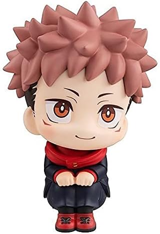 Tongyundacheng Jujutsu Kaisen Action Figure Toy Q Version Cute Gojo Satoru Itadori Yuji Sitting Posture Statue Model Anime Cartoon Doll Collectibles Home Desktop Decor
