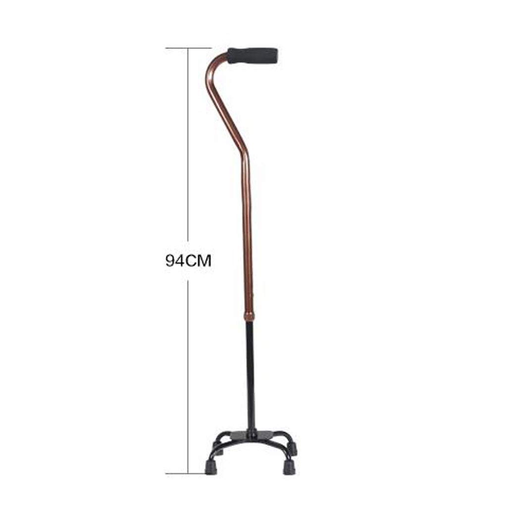 Bastón de Cuatro Patas de aleación de Aluminio Deslizante telescópico bastón de rehabilitación para Ancianos bastón para Caminar Silla de bastón para Ancianos de Mediana Edad, muletas Times