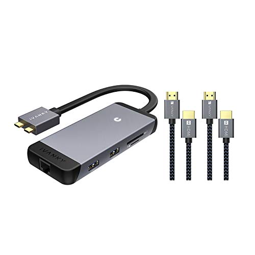Bundle - 3 Pcs : iVANKY 1 X 9-in-2 USB C Hub, 2 X 6 Feet HDMI Cables