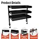 Klemmbares Schreibtisch Organizer Regal, Schreibtischregal Schwarz, 3 Stöckig Desk Shelf, Schreibtisch Aufsatzregal, Klemmbare Tischregal für Home Office Schule, 44 X 22 X 39cm