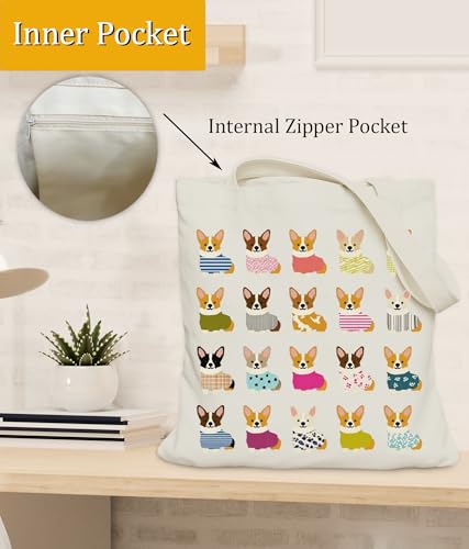 Tote Bag para Mujeres y Niñas con Bolsillo Interior Mediano miniatura 4